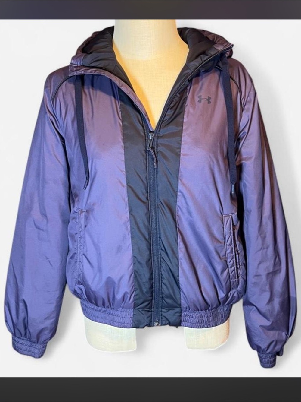 💜Under Armour Purple/Blue Hooded Puffer Jacket